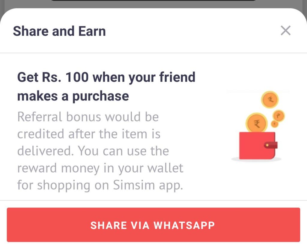 simsim app shopping offer