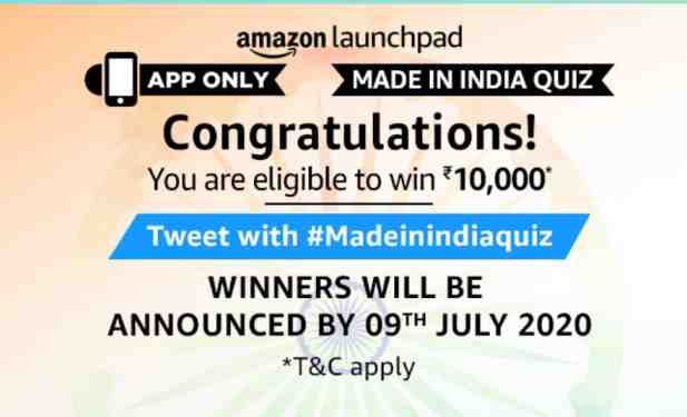 amazon quiz made in india answers today