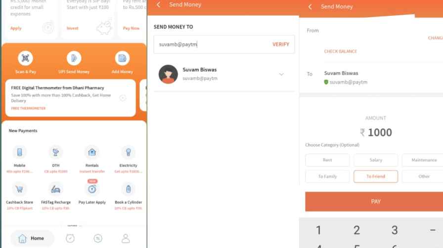 money transfer through freecharge