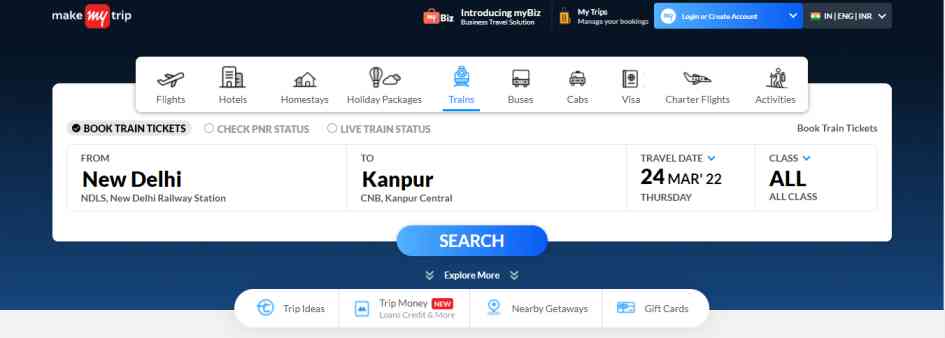 Best Train Ticket Booking Apps Makemytrip