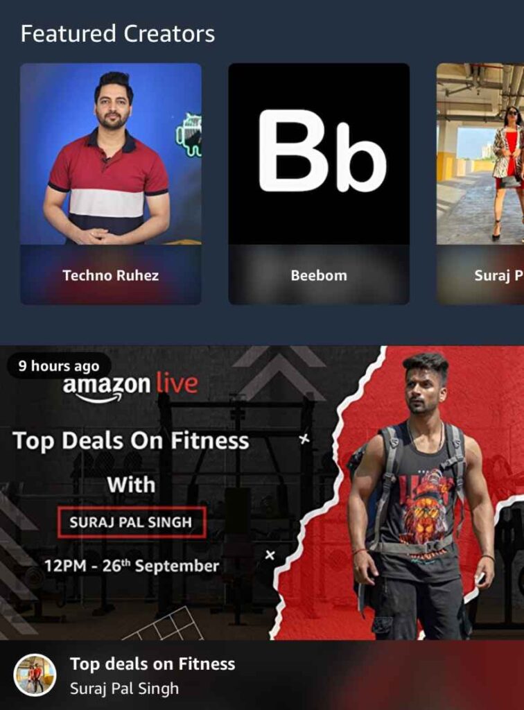 amazon live featured creators