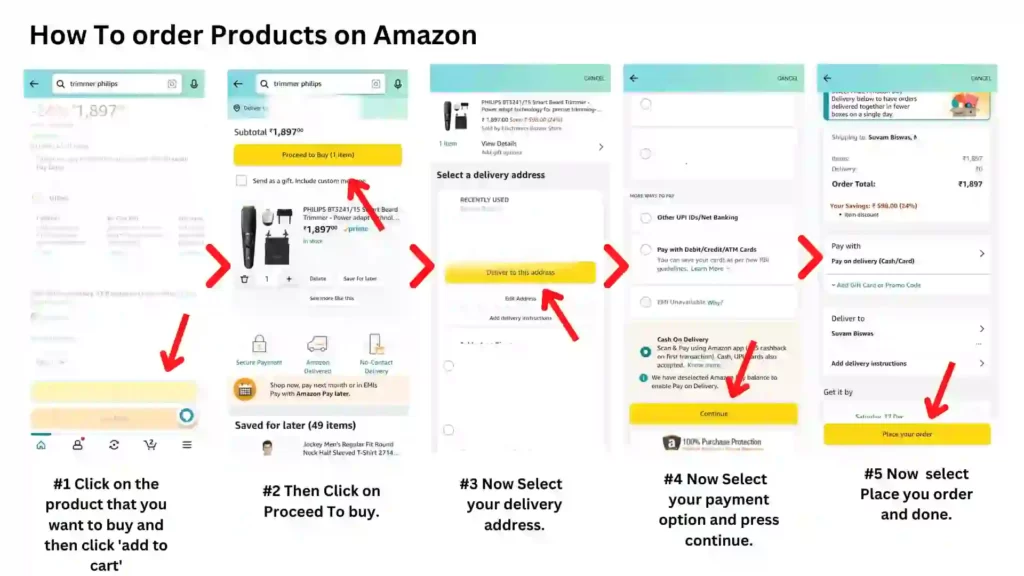 how to order products on Amazon