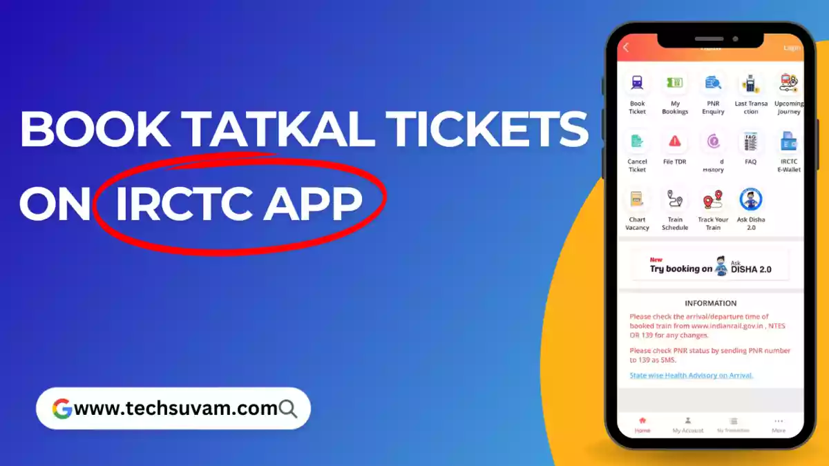 How To Book Tatkal Ticket In IRCTC