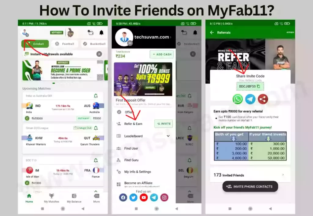 How To Invite Friends on MyFab11