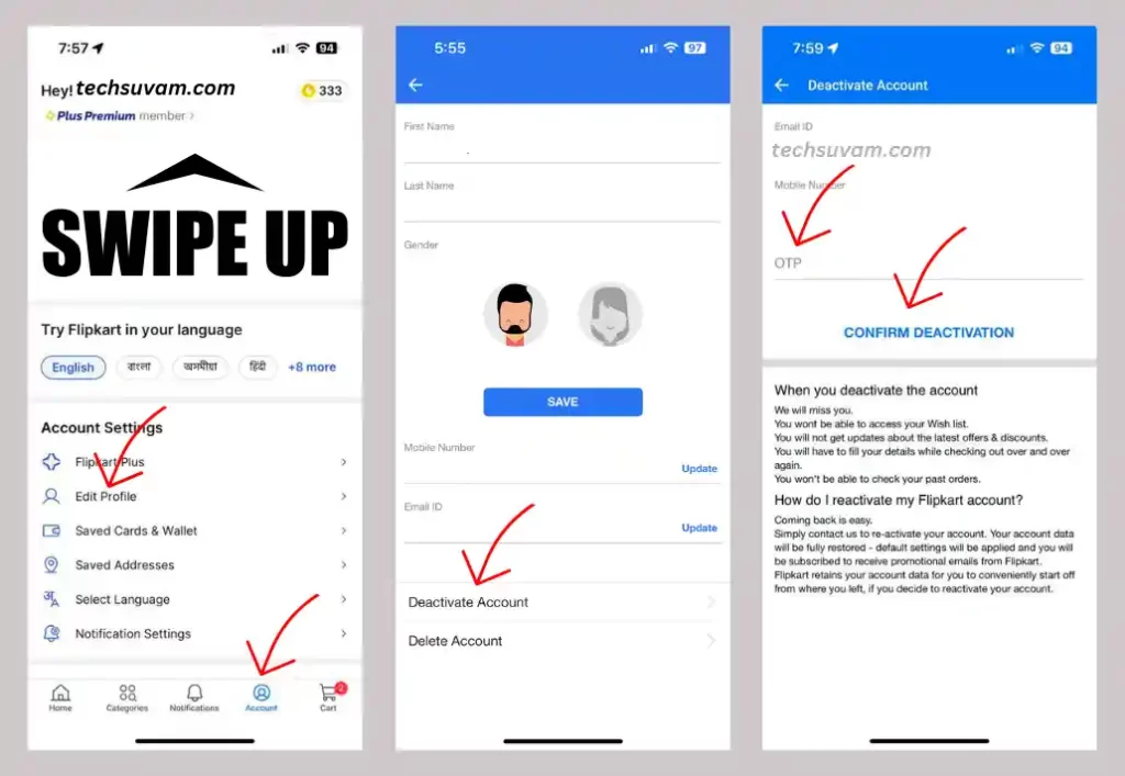 How To Deactivate a Flipkart Account Temporarily?