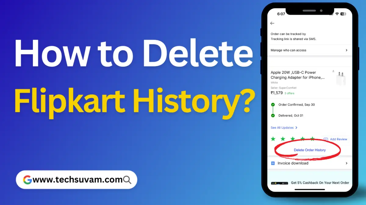 How to Delete Flipkart Order History